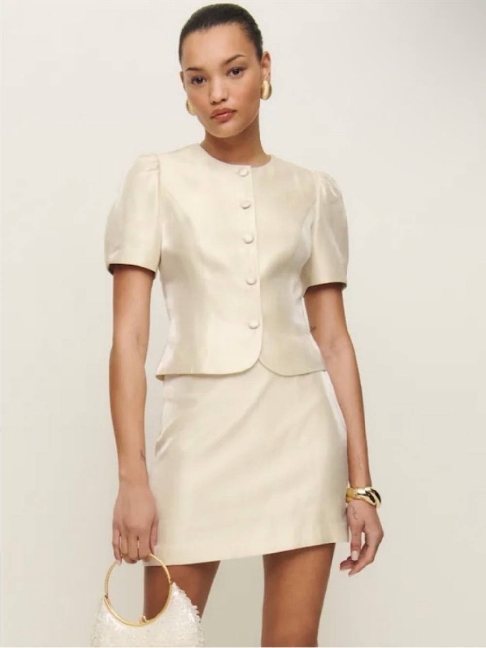 NwD Reformation Mika Two Piece Women’s Size 0 In Cream